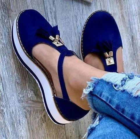 Orthopedic Balance Fringe Flat Shoes - Spring Elegance