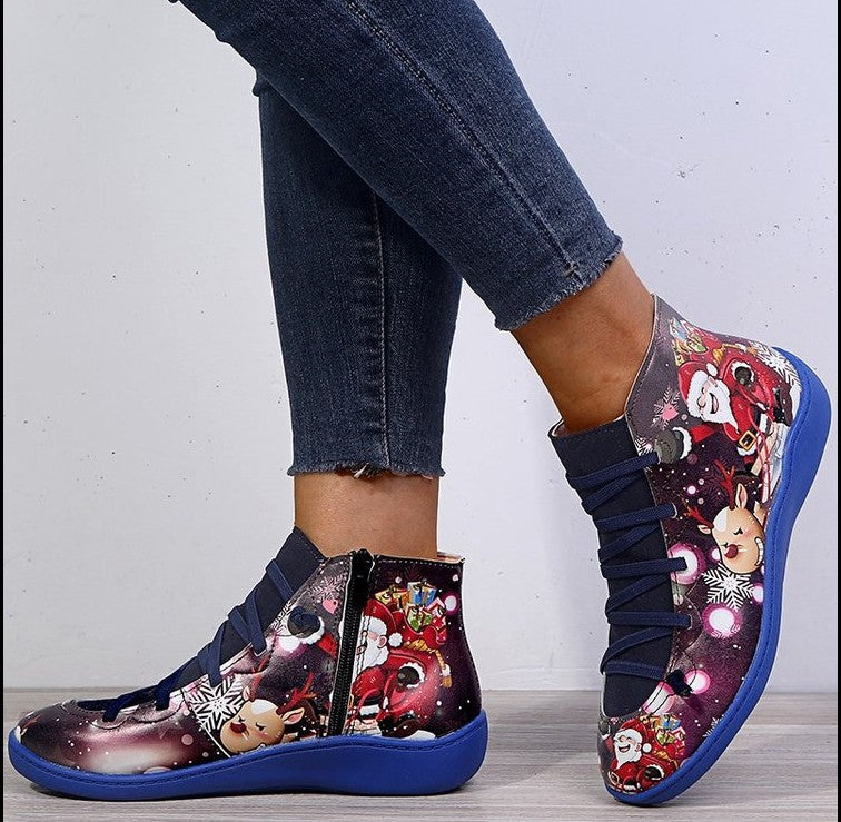 Orthopedic Balance Christmas Boots - Short Leather Comfort