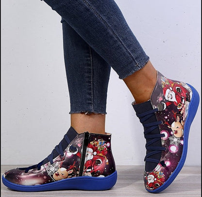 Orthopedic Balance Christmas Boots - Short Leather Comfort