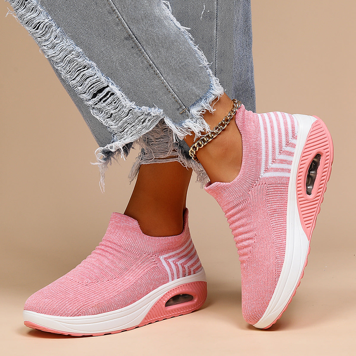 Orthopedic Balance Women’s Slip-On Sneakers – Lightweight Breathable Walking Shoes