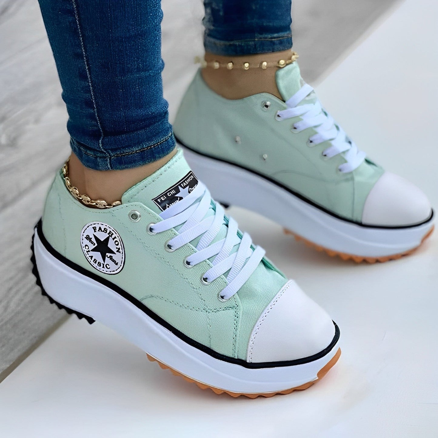 Brittany | Orthopedic Platform Sneakers – Casual Lace-Up Comfort