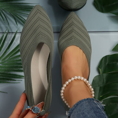 Emily | Women’s Orthopedic Pointed-Toe Knit Flats
