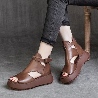 Orthopedic Balance Peep-Toe Ankle Boot Sandals