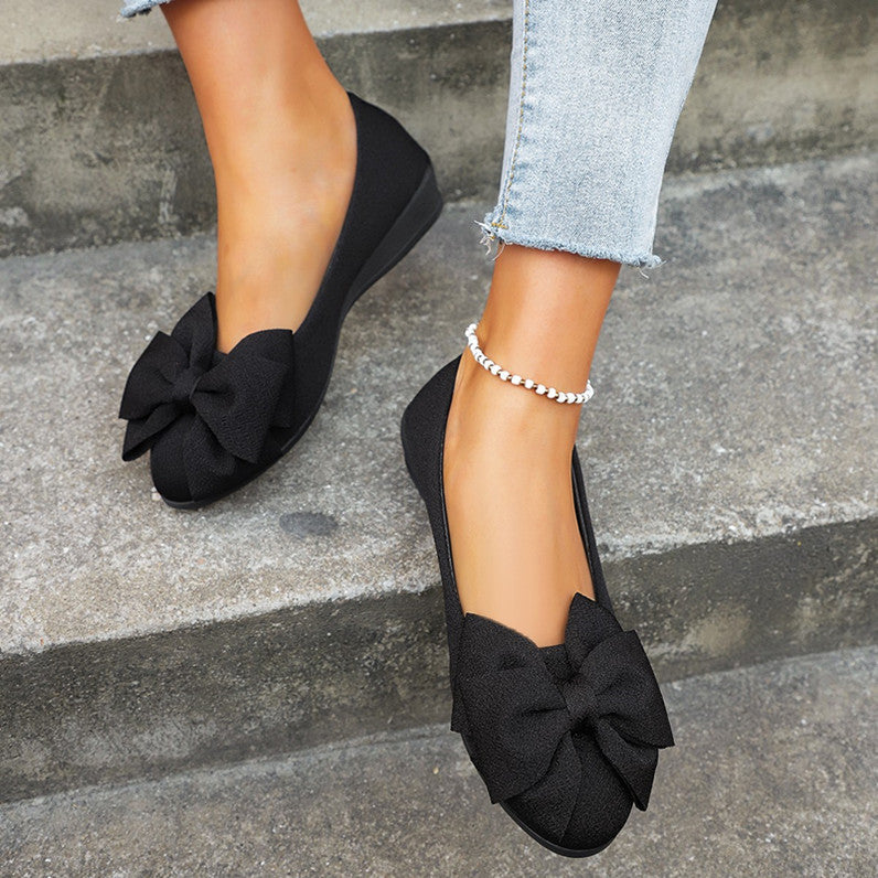 Orthopedic Balance New Flat Shoes With Bow - Casual Elegance