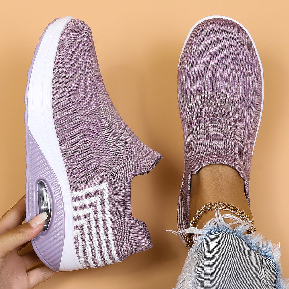 Orthopedic Balance Women’s Slip-On Sneakers – Lightweight Breathable Walking Shoes