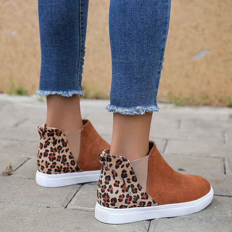 Orthopedic Balance Leopard Flats - Elastic V Cutout Comfort
