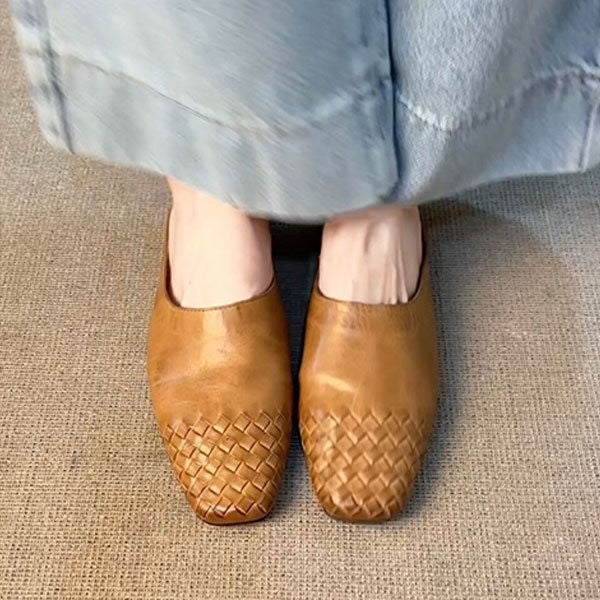 Orthopedic Balance | Woven Toe Slip-On Mule Loafers
