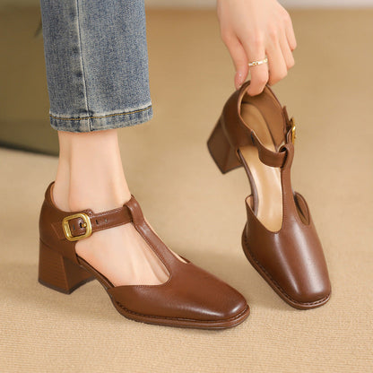 Orthopedic Balance Square Toe Sandals - T-Buckle Comfort