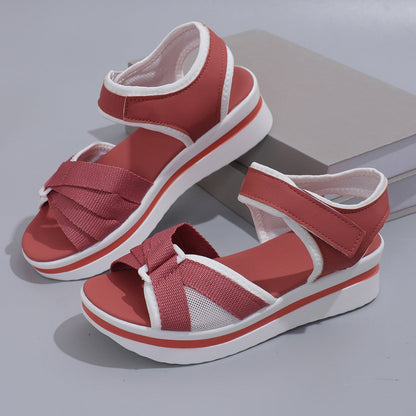 Orthopedic Balance Summer Mesh Sandals With Thick Sole And Velcro