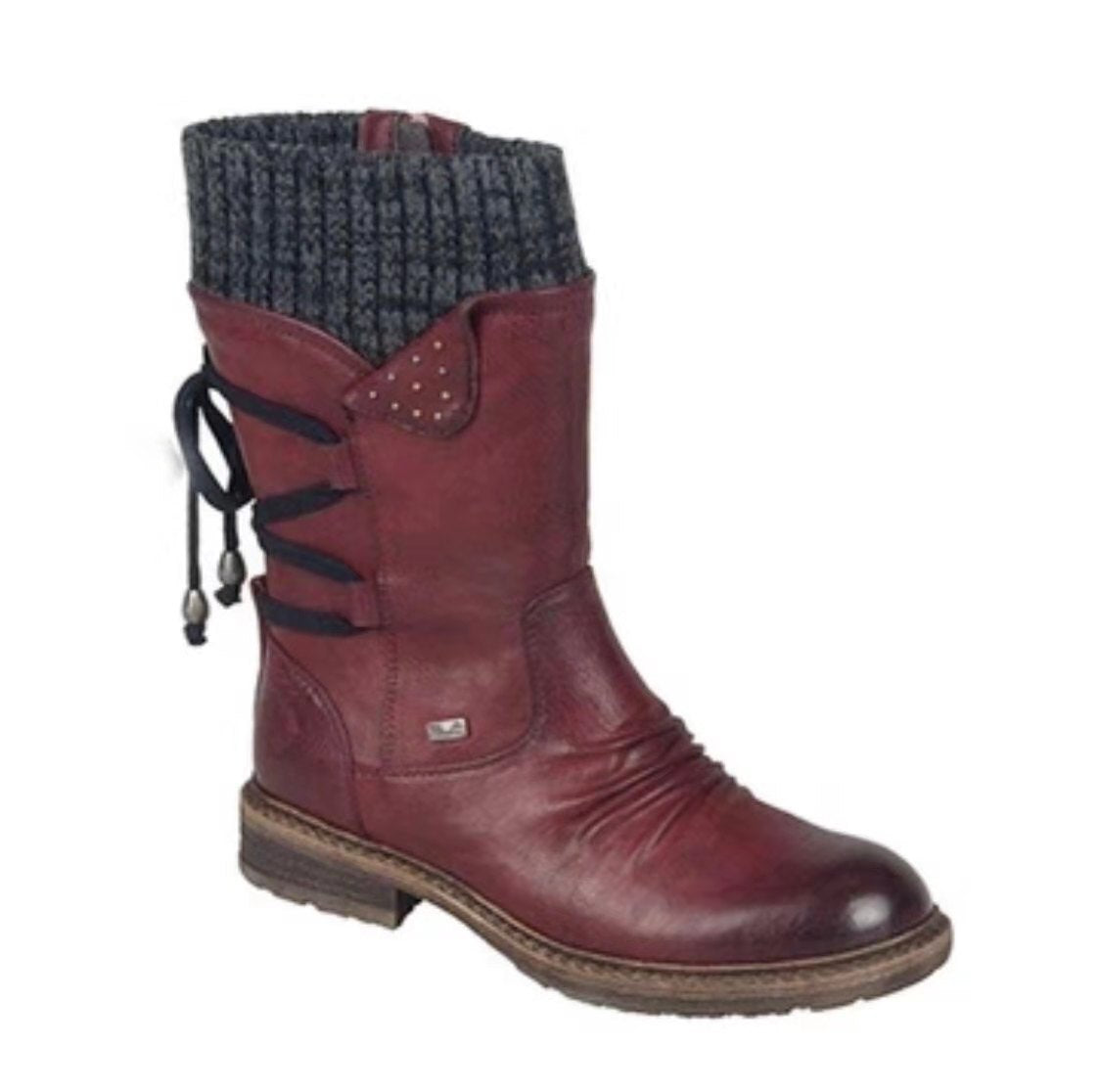 Marilyn | Suede Knit-Cuff Orthopedic Winter Boots