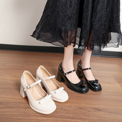 Orthopedic Balance Mary Jane Shoes - Wide Fit Chunky Heel