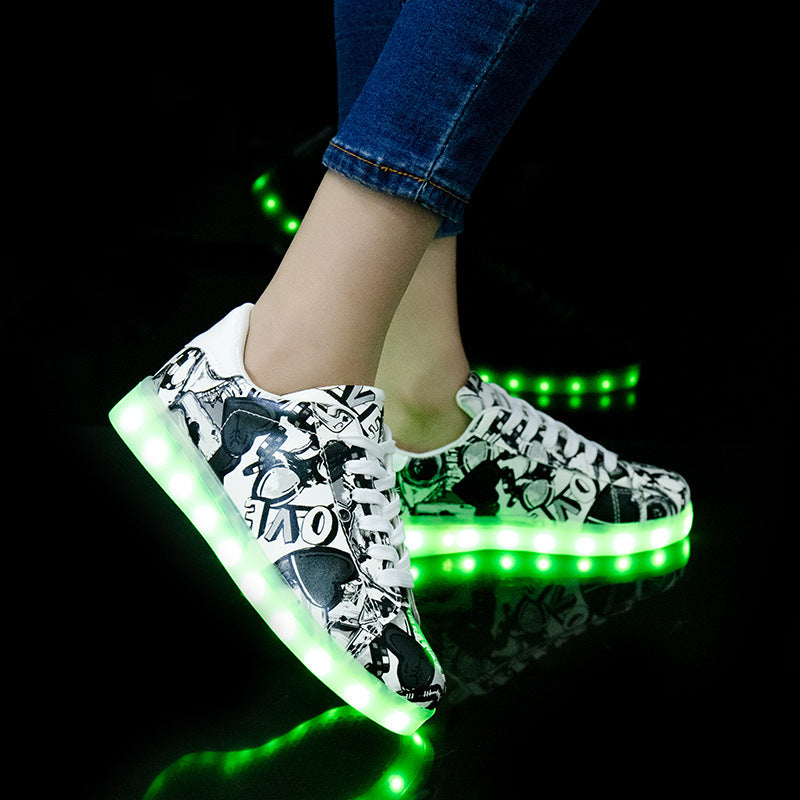 Orthopedic Balance Lightweight Fluorescent Shoes For Unique Couples