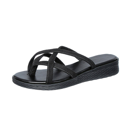 Orthopedic Balance | Minimalist Cross Strap Platform Sandals