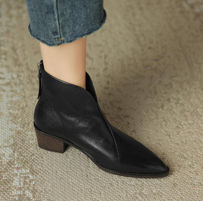Madhu | Minimalist Pointed-Toe Orthopedic Ankle Boots