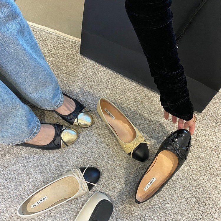 Orthopedic Balance Classic Two-Tone Ballet Flats – Lightweight Slip-On Comfort Shoes