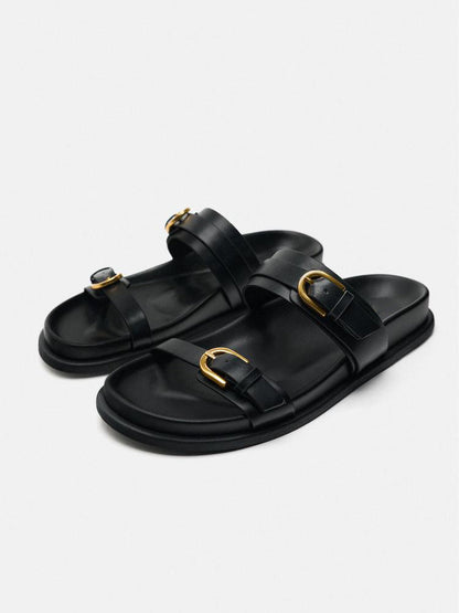 Orthopedic Balance Double-Buckle Comfort Slide Sandals