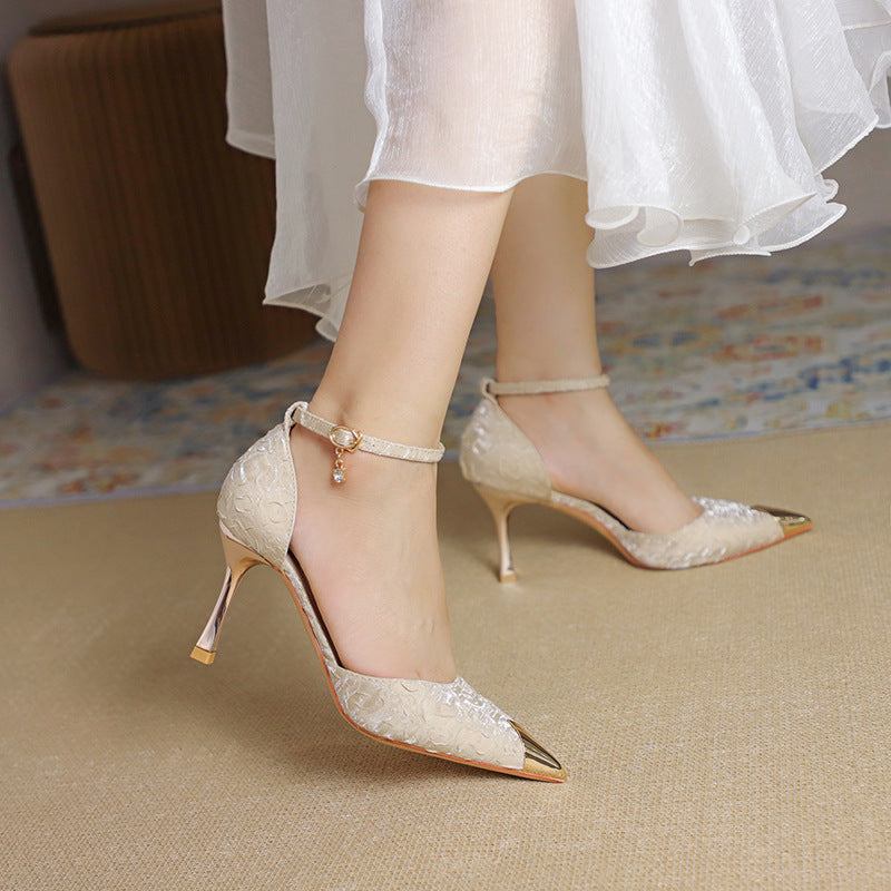 Orthopedic Balance | Pointed Toe Ankle Strap Stiletto Heels