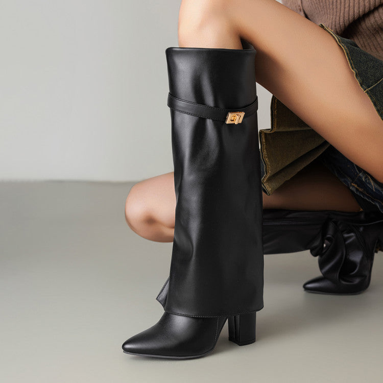 Orthopedic Balance Mid-Calf Boots - Pointed Toe & Buckles