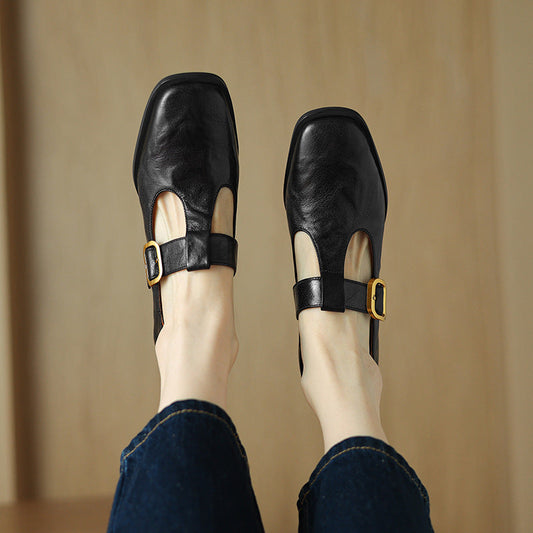 Orthopedic Balance Mary Jane Pumps - Retro Square Toe Comfort