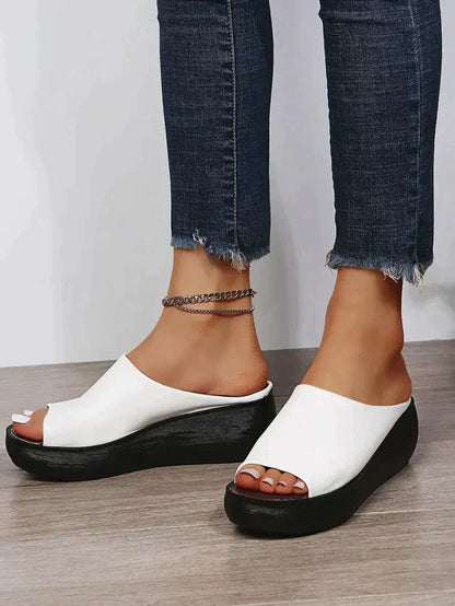 Eleanor | Women’s Orthopedic Slip-On Wedge Sandals with Open Toe