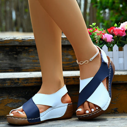 Francesca | Women’s Color Block Open-Toe Slingback Sandals