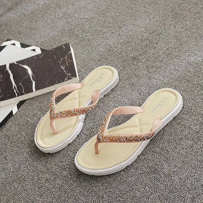 Briony | Women’s Orthopedic Rhinestone Comfort Flip Flop Sandals