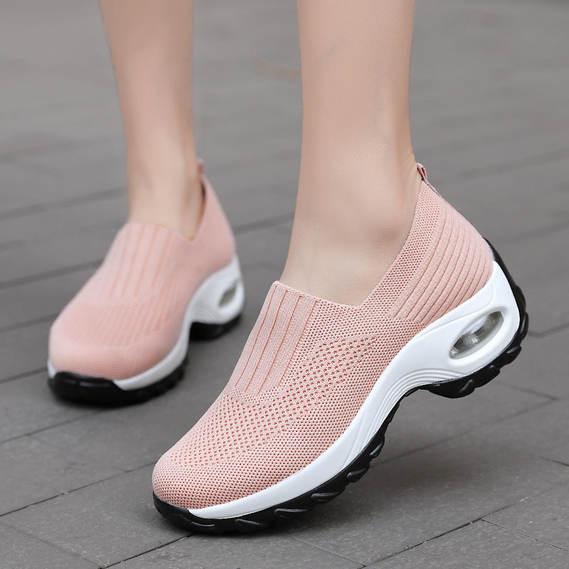 Orthopedic Balance Women’s Air Cushion Slip-On Sneakers – Lightweight Support Walking Shoes