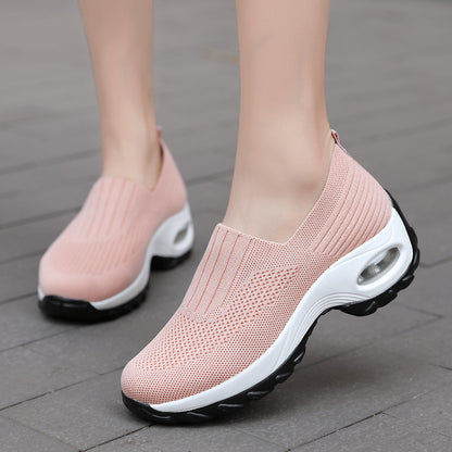 Orthopedic Balance Women’s Air Cushion Slip-On Sneakers – Lightweight Support Walking Shoes