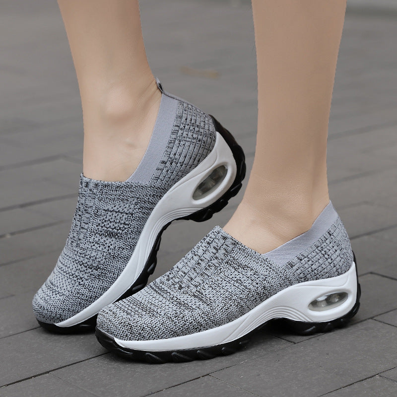 Orthopedic Balance Women’s Air Cushion Slip-On Sneakers – Lightweight Support Walking Shoes