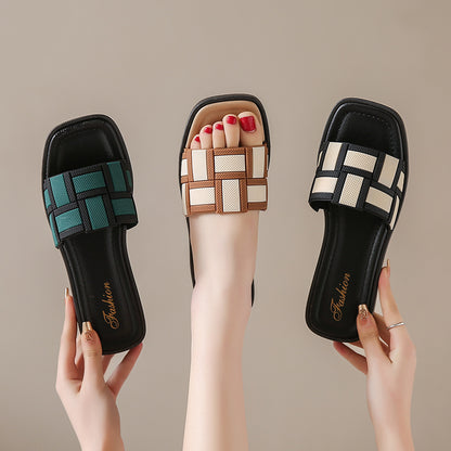Orthopedic Balance Woven Comfort Slide Sandals