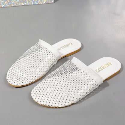 Orthopedic Rhinestone Comfort Slide Sandals