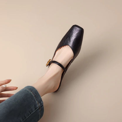 Orthopedic Balance | Square Toe Mary Jane Ballet Flats