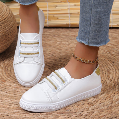 Orthopedic Balance Women’s White Velcro Sneakers – Lightweight Casual Comfort Shoes