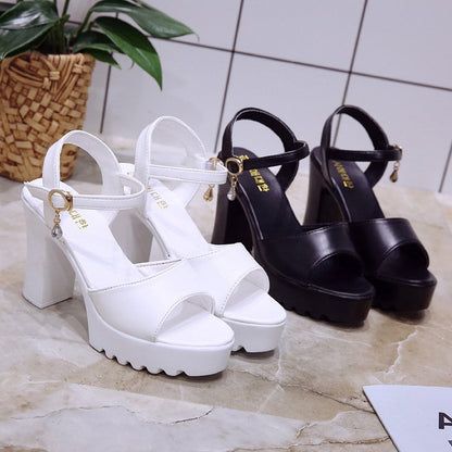 Orthopedic Platform Block Heel Sandals