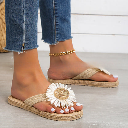 Umeira | Women’s Orthopedic Sunflower Espadrille Slide Sandals