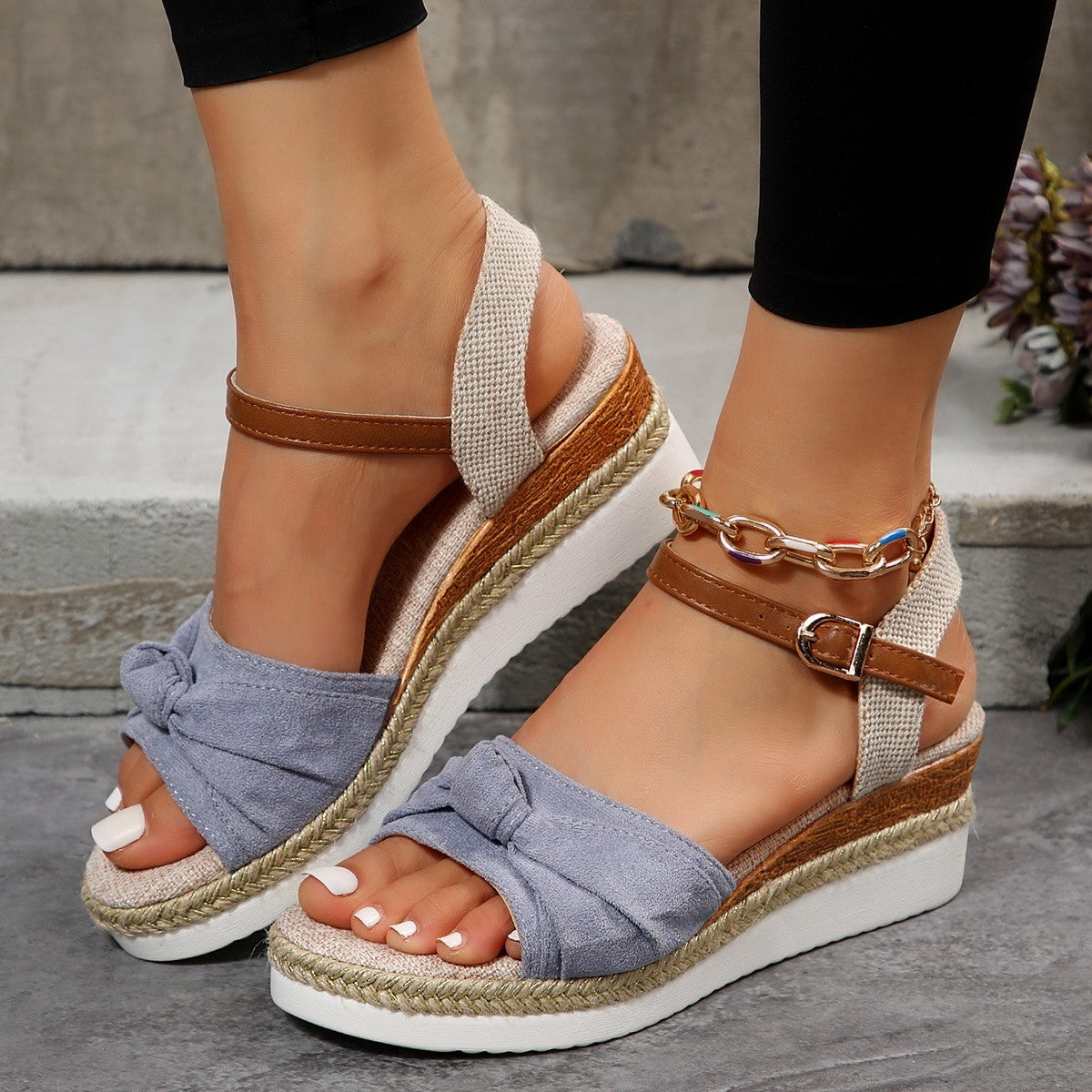 Orthopedic Balance Chunky Sandals With A Bow - Unique Summer Fashion