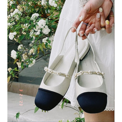 Orthopedic Balance Flat Shoes - Square Toe Elastic Band