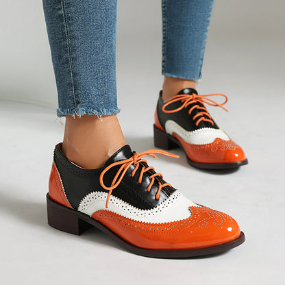 Orthopedic Balance | Colorblock Lace-Up Oxford Shoes
