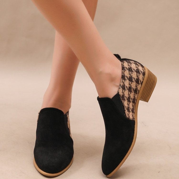 Orthopedic Balance Retro Slip-On Shoes In Block Color 