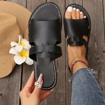 Orthopedic Balance Plain Flat Slippers - Casual Elegance