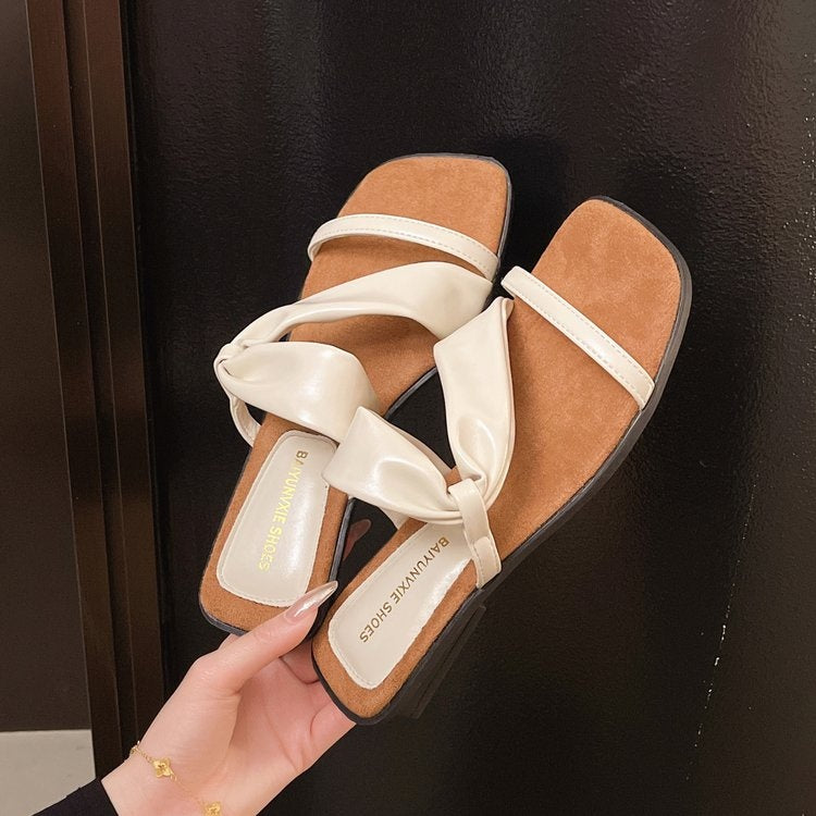 Orthopedic Balance | Cross Strap Cork Footbed Slide Sandals