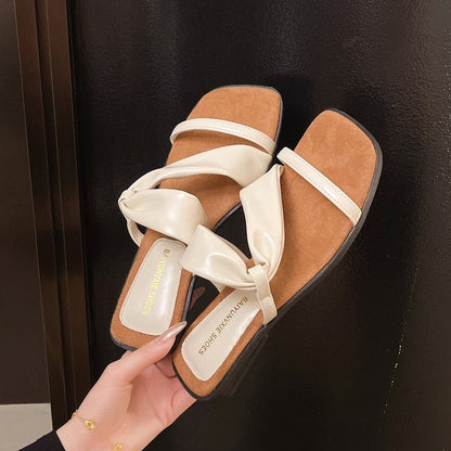 Orthopedic Balance | Cross Strap Cork Footbed Slide Sandals