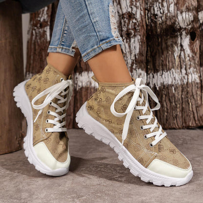 Rose | Casual Lace-Up Ankle Sneakers