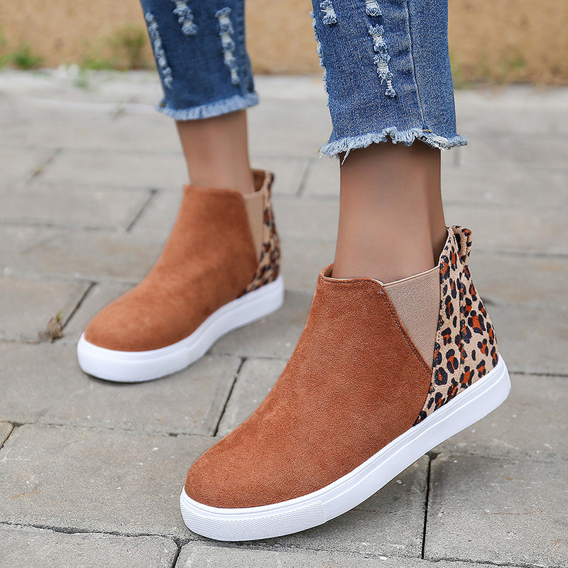 Orthopedic Balance Leopard Flats - Elastic V Cutout Comfort