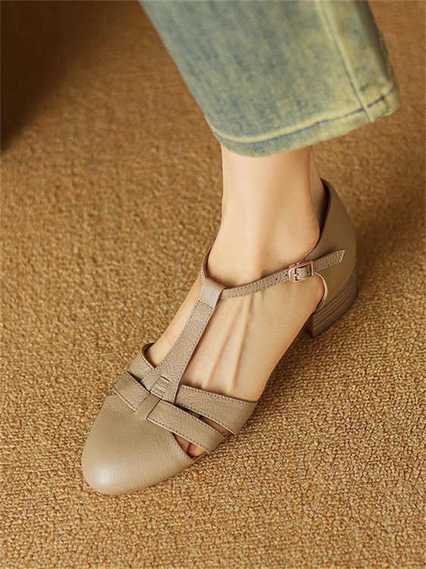 Orthopedic Balance Retro Leather Sandals - Soft Comfort