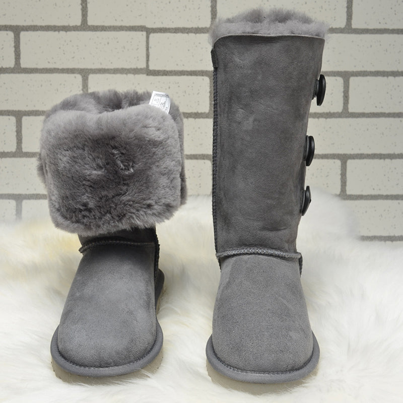 Marlena | Buttoned Foldable Fur Winter Boots
