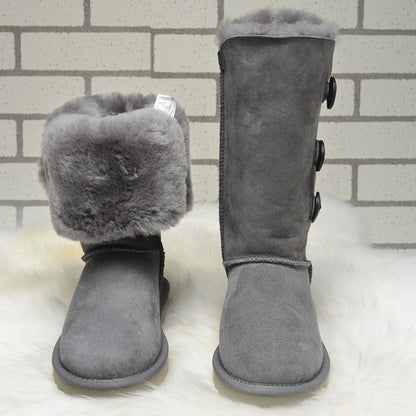 Marlena | Buttoned Foldable Fur Winter Boots