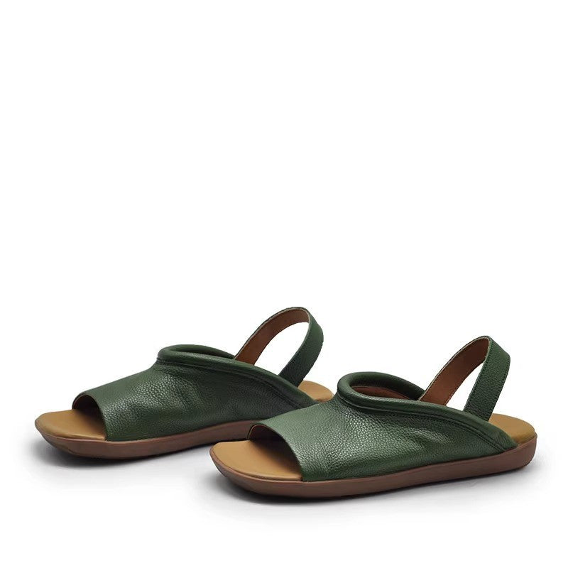 Orthopedic Balance Soft Leather Roman Sandals For A Unique Style