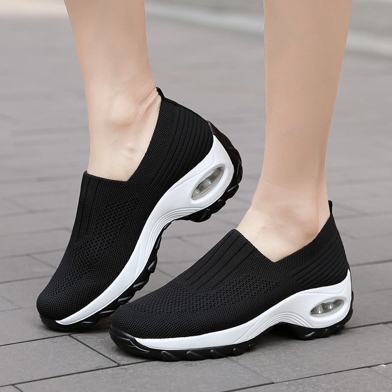 Orthopedic Balance Women’s Air Cushion Slip-On Sneakers – Lightweight Support Walking Shoes