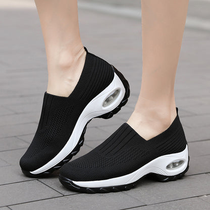 Orthopedic Balance Women’s Air Cushion Slip-On Sneakers – Lightweight Support Walking Shoes